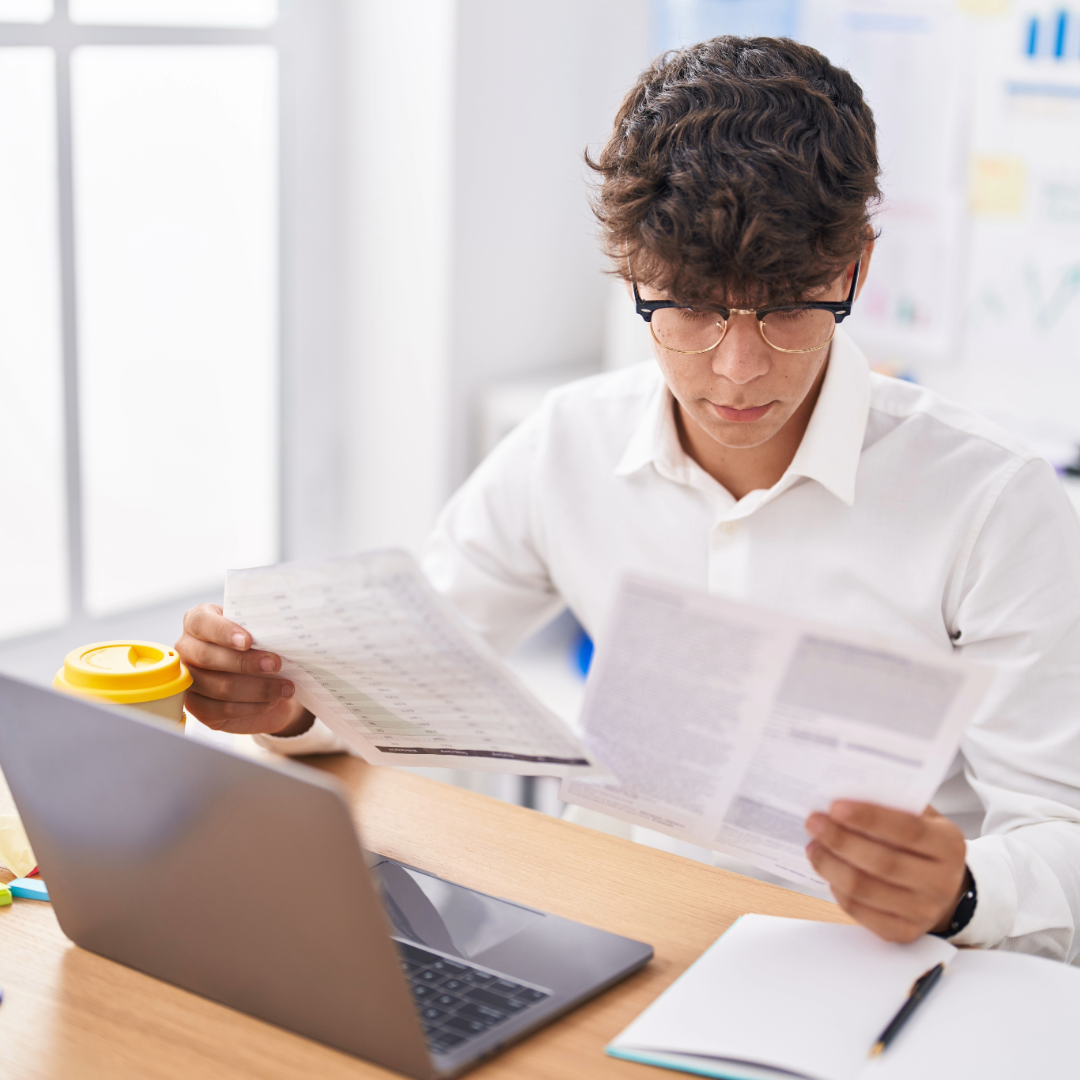 Man working at desk